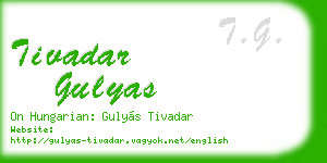 tivadar gulyas business card
