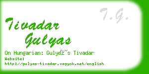 tivadar gulyas business card
